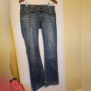 Lucky Brand Women's Dungarees Button Fly Jeans, Blue, 6/28